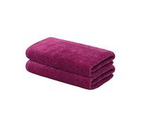 Looks by Wolfgang Joop Lot de 2 Serviettes invités 30 x 50 cm - Petite Serviette Violet, Lot de 2 en Pur Coton, avec Logo brodé