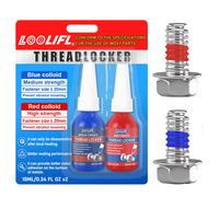 LOOLIFL Colle anaérobie bleue 243 pour écrous et boulons, adhésif de blocage de vis, scellant de fixation rapide, colle métallique à durcissement anaérobie, antirouille A243-271-10ml-3pack