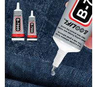 Loolifl, colle pour tissus à séchage rapide, colle universelle pour réparation de tissus, adhésif multifonctionnel pour vêtements et couture textile, agent imperméable B7000-50Ml--2Pc-Hc