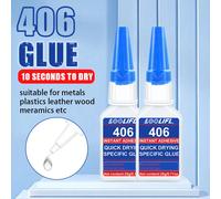 LOOLIFL New 406 20g Super Instant Glue Cyanoacrylate Super Glue 10 Second Quick Drying Adhesive For Ceramics Wood Metal Plastic Jewellery Crafts Glass Toys Quick Fix Tool Waterproof Glue DIY Glue Xin4