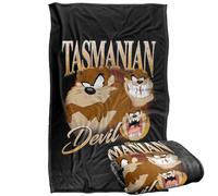 Looney Tunes Bootleg Taz Plaid ultra doux au toucher soyeux - 91 x 147 cm
