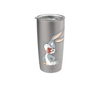 Looney Tunes Bugs Bunny Green Background Gobelet isotherme en acier inoxydable double paroi