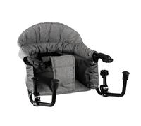 Looping Siège de Table Bébé Pliable | Fixation Sécurisée 4 points, Nomade et Compact | GRIS Chiné