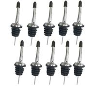Loopunk Verseur pour bouteilles, 10 bouchons en acier inoxydable, becs conique, bouteille verseur, bouchon verseur anti-gouttes, vin, huile, cocktail, jus, etc