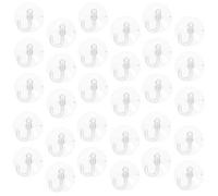 LOORGVEL 100 Pièces Crochet à Ventouse Pvc Transparent 3,5cm sans Perçage ni Outil Cuisine et Salle de Bain Style Moderne Minimaliste