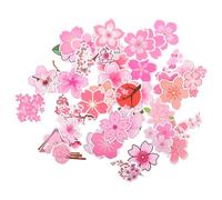 LOORGVEL Autocollants Floraux Sakura 100 Pièces Stickers Décoratifs Polyvalents pour Téléphone Portable et Valise Autocollants Vinyle Résistants la Décoloration Motifs Fleurs de Cerisier