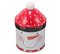 LOORGVEL Boîte à Bonbons en Métal, Bocal à Bonbons Décoratif avec Couvercle, Boîte de Rangement, Thème Noël, pour Friandises et Stockage, Style Présent Garçon et Filles, Motif Bonhomme