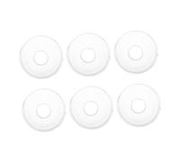 LOORGVEL Coupelles pour Chandeliers Récupérateur de Cire en Verre Lot de 6 Rond, Réutilisable, Facile à Nettoyer, pour Bougies et Cérémonies Religieuses