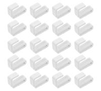 LOORGVEL Crochets en S Plastiques 20 Pièces, pour Tube Rond, Blancs | Haken, Crochet pour Tube, Pack de Patères, Crochets de Garde-robe, Crochet la Cuisine Ustensiles, Patère Salle de Bain