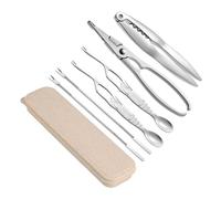LOORGVEL Ensemble de 6 Pince Crustacés en Acier Inoxydable avec Étui, Outil Ergonomique pour Ouvrir Fruits de Mer, pour Crabes et Noix Cuisine