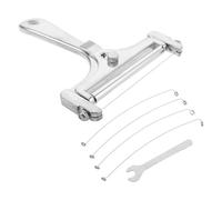 LOORGVEL Kit de Coupe Fromage Raclette Portatif en Acier Inoxydable avec 4 Fils Supplémentaires et Clé, Trancheuse à Fromage à Pâte Dure pour Rassemblements à Domicile