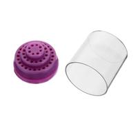 LOORGVEL Présentoir Boîte de Rangement 48 Trous Petit Format pour Embouts de Perceuse à Ongles Violet Clair, Organisateur Pratique pour Salon de Manucure et Nail Art
