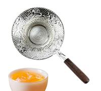 Loose Leaf Tea Steeper - Reusable Stainless Steel Tea Infuser With Comfortable Handle And Fine Mesh Filter | Durable Loose Ţea Brewing Strainer For Smooth Flavor Extraction Restaurant Kitchen Use