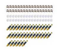 LOOTICH Raccords de Came Ø11,8mm avec Goujons à Visser M6x36mm et Écrous Pré-insérés M6 pour la Connexion de Panneaux d'armoires de Meubles Noir Lot de 34