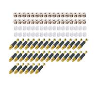 LOOTICH Raccords de Came Ø14,7mm avec Goujons à Visser M6x36mm et Écrous Pré-insérés M6 pour la Connexion de Panneaux d'armoires de Meubles Noir Lot de 34