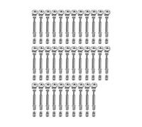 LOOTICH Raccords de Came Ø15mm avec Goujons à Visser M6x40mm et Écrous Pré-insérés M6 pour la Connexion de Panneaux d'armoires de Meubles Lot de 34