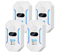 LOPHE 4 PCS Répulsif Ultrason Anti-Moustiques et Insectes, Lutte antiparasitaire Domestique Portable,Répulsif à Rats à ultrasons pour Maison/Chambre - Couverture 120m² - Silencieux