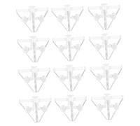 LOPUNER 20 Pièces Supports D'angle en Acrylique Transparent pour Panneaux et Boîtes de Rangement, , Forme Triangulaire à Angle Droit, Robustes et Polyvalents pour Bricolage