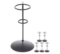 LOPUNER 6 Pièces Présentoir à Cornets de Glace en Fer Noir, Support Pratique et Facile à Ranger pour Desserts, pour Boutique de Glace ou Bureau Élégant