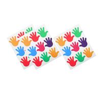 LOPUNER Autocollants Empreintes de Mains Colorés 27pcs, Décorations Murales Sol Waterproof et Repositionnables pour Salle de Classe Préscolaire