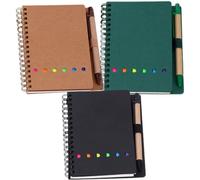 LOPUNER Bloc-notes Adhésif à Spirale Portable 3 Pièces pour Prise de Note Pratique Papier Recto-verso Léger Bureau et Apprentissage