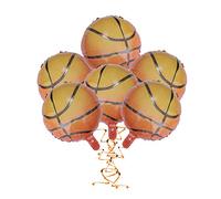 LOPUNER de Ballon de Basket pour Décoration de Fête D'anniversaire 18 Pouces Lot de 12 Ballons en Aluminium Réutilisables et Élégants