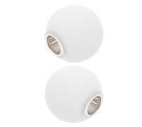 LOPUNER Globe en Verre Blanc Laiteux 2 Pièces 3.15in pour Luminaire D'étude, Abat-jour Rond Compatible G9 Lumière Douce et Design Minimaliste
