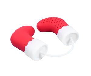 LOPUNER Infuseur à Thé Portable et Silicone Forme Chaussette de Noël Rouge Filtre à Feuilles de Thé Facile à Nettoyer
