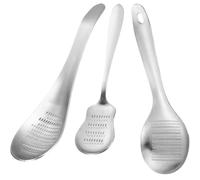 LOPUNER Lot de 3 Râpes à Gingembre et Ail en Acier Inoxydable Forme Cuillère Multifonction pour Assaisonnement Maison et Préparation Culinaire Pratique
