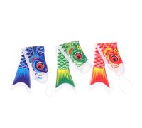 LOPUNER Manches à Air Poisson Japonaises pour Jardin, Lot de 3 en Satin | Décoration Suspendue Extérieure, Design Coloré et Forme Unique, pour Fête Plage et Maison Couleur Aléatoire
