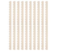 LOPUNER Moulure Murale en Bois Naturel Non Finition, 24 Pièces, Bord Ondulé Facile à Installer pour Décoration DIY de Table et Mur Beige