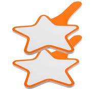 LOPUNER Pagaies Effaçables en Mousse Facile à Utiliser 2pcs Orange, Tableau de Score Vierge Réutilisable pour Vote et Présentation