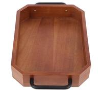 LOPUNER Plateau de Service Rangement Vaisselle Double Poignée en Bois Grosse Capacité Élégant Pratique et Décoratif Plateau Ménager Cuisine et Fête