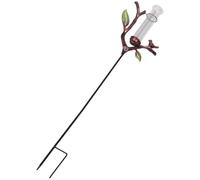 LOPUNER Pluviomètre et Bassin de Collecte Précis avec Double Échelle en Fer Décoration Élégante Feuille Métal Résistant la Rouille pour Jardin, Terrasse et Pelouse