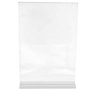 LOPUNER Présentoir à Menus A4 Vertical Design Simple et Élégant en Acrylique Blanc, Porte-affiche Recto Verso Stable et Résistant, pour Comptoir ou Bureau