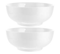 LOPYXBR 2 Pièces Saladier Céramique Blanc 1400 ml, Grand Bol à Salade 20,1 x 8,2 cm, Bols de Service pour Soupe, Pâtes, Fruits, Riz, Table, Cuisine et Maison
