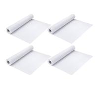 LOPYXBR 4 Pièces Papier Dessin Rouleau 44 cm X 15 m Blanc | Grand format pour croquis, peinture, emballage cadeau, tracés, découpe propre et atelier créatif