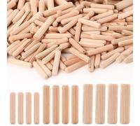 LOPYXBR 900 Pièces Tourillon Bois 6 8 10 mm | Chevilles en Eucalyptus pour Assemblage Meuble, Bricolage et Menuiserie