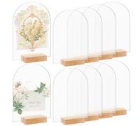 LOPYXBR Marque Place Arche Lot de 10 avec Base | Panneaux de Table 12,6x17,8 cm pour Mariage, Réception, Restaurant et Signalétique