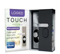 LOQED Touch Smart Lock Argenté - Serrure connectée à cylindre européen, Accès sans u toucher ou PIN, avec Shelly App, EN1303, EN 15684 et SKG 3 étoiles, Compativle Alexa, Google Home