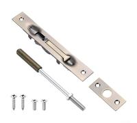 Loquet à boulon encastré en acier inoxydable 304 pour verrouillage de bord de porte pour porte coulissante double composite installations dissimulées 15,2 cm argenté, noir, rouge, bronze (vert bronze)