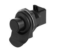 Loquet à Bouton-Poussoir, Loquet de Verrouillage de Porte sans Clé à Verrouillage Lisse Serrure de Porte en ABS Noir avec Bouton de Poignée pour Boîte à Gants de Porte de Bateau Southco 93-304