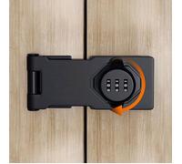 Loquet À Code 3 Chiffres Sans Clé 110 mm, Verrou Pour Armoire/Tiroir/Porte, Alliage De Zinc Noir Mat Antirouille