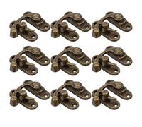Loquet à Moraillon Rétro en Alliage de Zinc pour Boîte à Outils | Finition Bronze Café, Fixation avec Vis Fournies, Trou Précis 2,90cm, Usage sur Meubles et Coffres