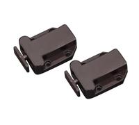 Loquet à Pression Auto-verrouillant Lot de 2, Marron pour Placard | ABS Plastique, Clip à Ressort Intégré, Installation Facile, pour Meubles sans Poignée et Portes de Bibliothèque