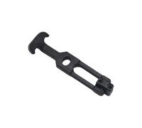 Loquet capot noir poignée T - Loquets poignée en caoutchouc avec supports de montage, mécanisme de de sécurité pour fermeture sécurisée, serrure d'armoire multifonction avec construction