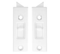 Loquet de Fenêtre Coulissante Inclinable en Métal Blanc, Verrou | Fixation à Clipser, Ressort Intégré et Paire Incluse, pour Châssis et Réparation Résidentielle