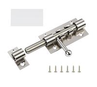 Loquet de Portail Coulissant Robuste avec Trou de Cadenas, 102 MM, Loquet Porte et Verrou Porte Coulissante en Acier Inoxydable pour Portes Extérieures, Targette de Porte, Quincaillerie de Portes et L