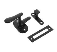 Loquet de Portail en Acier Inoxydable Noir, Verrou Anti-effraction | Pivot 90, Double Clip à Bascule, Usage pour Porte, Fenêtre, Armoire, Clôture