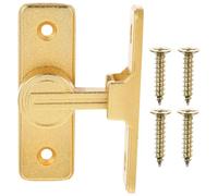 Loquet de Porte à 90 Degrés, Verrou Basculant Lumineux, Alliage de Zinc | Installation Facile, Commande D’une Main, Ruban Auxiliaire Inclus, Sécurité pour Porte de Grange, Or